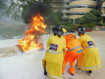 อบรมซ้อมดับเพลิงประจำปี - รับอบรมดับเพลิง ฝึกซ้อมหนีไฟ - นิปปอน